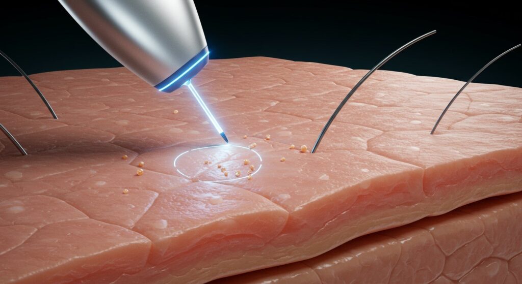 laser sobre piel